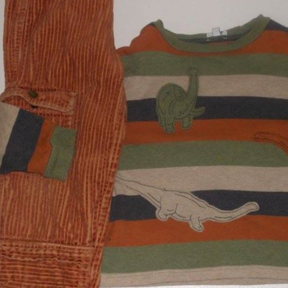 Striped Long Sleeve Shirt & Pants Set Size 6 --- - Picture 2 of 8